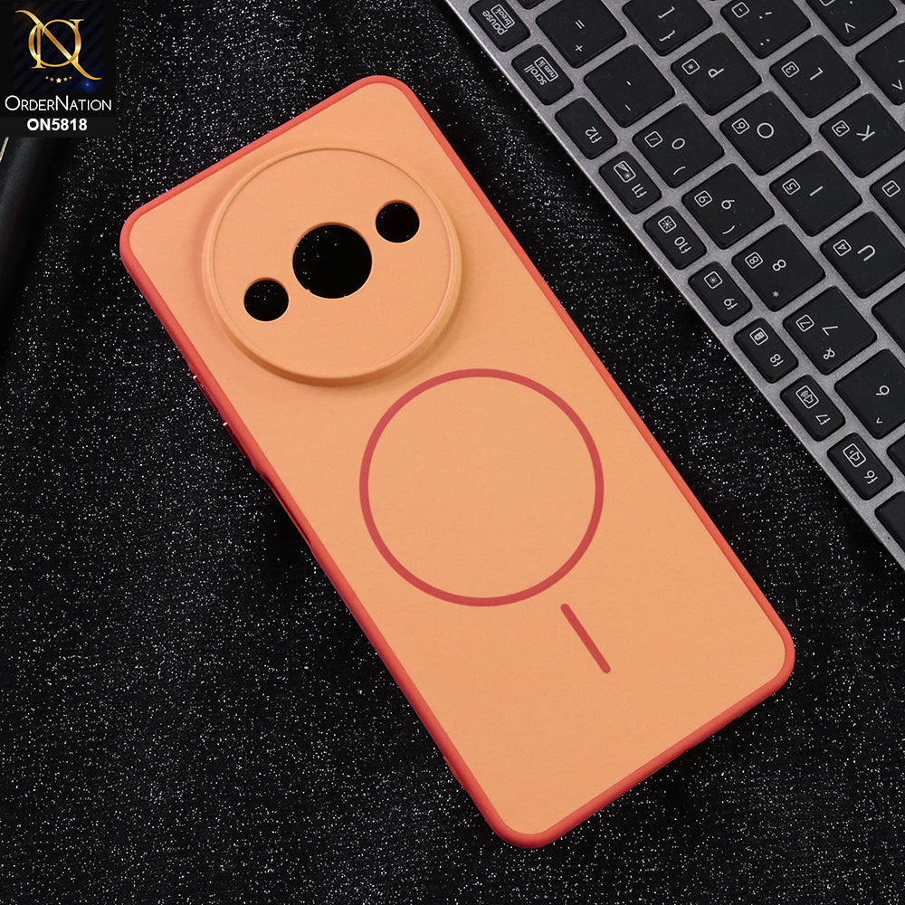 Xiaomi Redmi A3x - Orange -  New Premium Quality Silicone MagSafe Case Slim Protective Back Cover