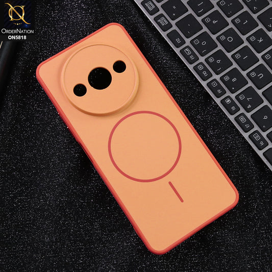 Xiaomi Redmi A3 - Orange -  New Premium Quality Silicone MagSafe Case Slim Protective Back Cover