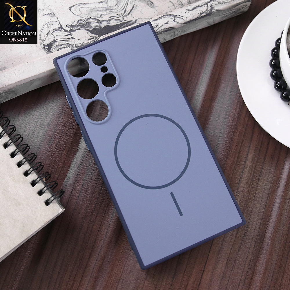 Samsung Galaxy S23 Ultra 5G Cover - Blue - New Premium Quality Silicone MagSafe Case Slim Protective Back Cover