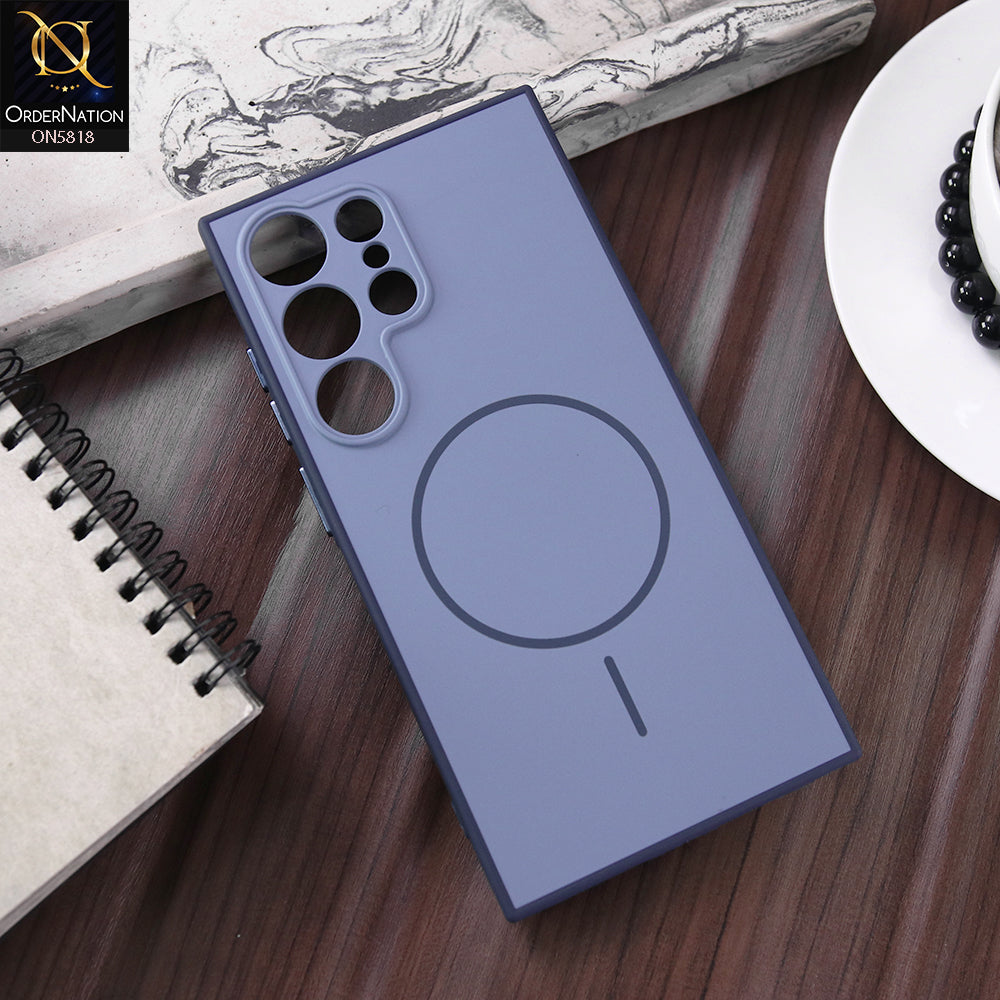 Samsung Galaxy S24 Ultra Cover - Blue - New Premium Quality Silicone MagSafe Case Slim Protective Back Cover