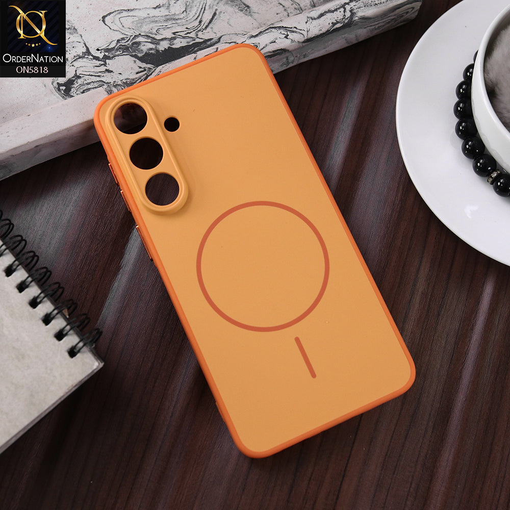 Samsung Galaxy S25 FE Cover - Orange - New Premium Quality Silicone MagSafe Case Slim Protective Back Cover