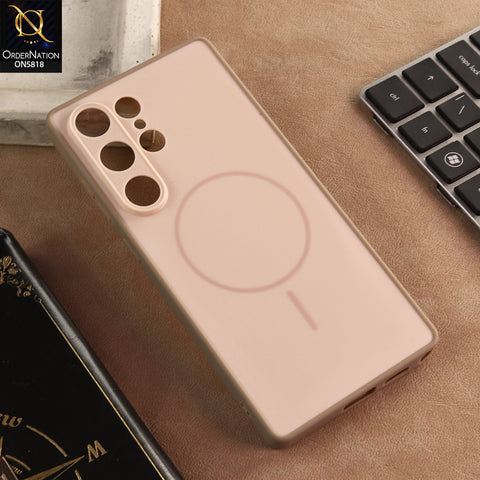 Samsung Galaxy S25 Ultra Cover - Brown - New Premium Quality Silicone MagSafe Case Slim Protective Back Cover