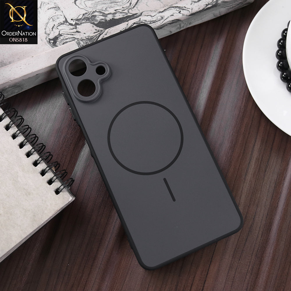 Samsung Galaxy F07 Cover - Black - New Premium Quality Silicone MagSafe Case Slim Protective Back Cover