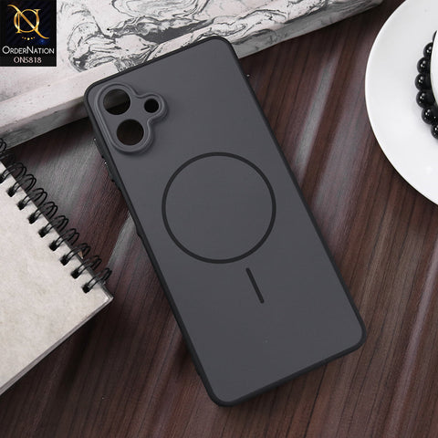 Samsung Galaxy F07 Cover - Black - New Premium Quality Silicone MagSafe Case Slim Protective Back Cover