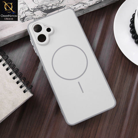 Samsung Galaxy A07 4G Cover - Silver - New Premium Quality Silicone MagSafe Case Slim Protective Back Cover
