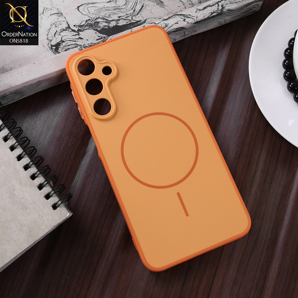 Samsung Galaxy A16 5G Cover - Orange - New Premium Quality Silicone MagSafe Case Slim Protective Back Cover