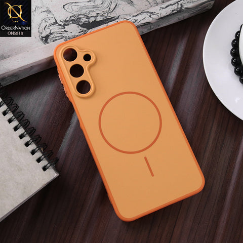 Samsung Galaxy A16 5G Cover - Orange - New Premium Quality Silicone MagSafe Case Slim Protective Back Cover