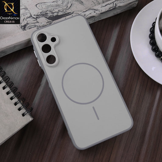 Samsung Galaxy A16 Cover - Silver - New Premium Quality Silicone MagSafe Case Slim Protective Back Cover