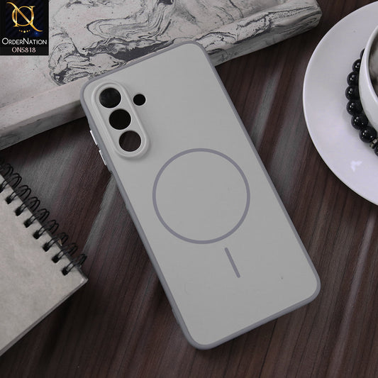 Samsung Galaxy M17 Cover - Silver - New Premium Quality Silicone MagSafe Case Slim Protective Back Cover