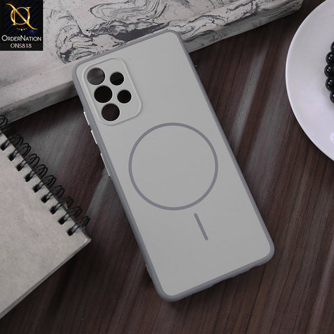 Samsung Galaxy A32 Cover - Silver - New Premium Quality Silicone MagSafe Case Slim Protective Back Cover
