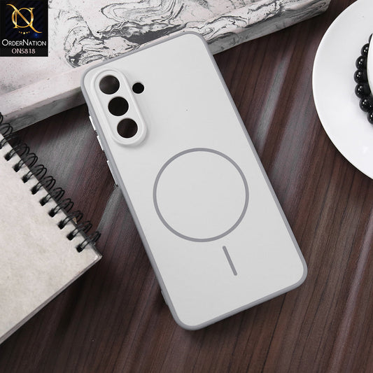 Samsung Galaxy A56 Cover - Silver - New Premium Quality Silicone MagSafe Case Slim Protective Back Cover