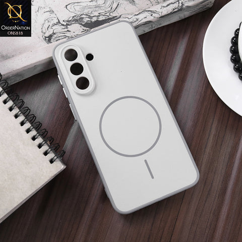 Samsung Galaxy A56 Cover - Silver - New Premium Quality Silicone MagSafe Case Slim Protective Back Cover