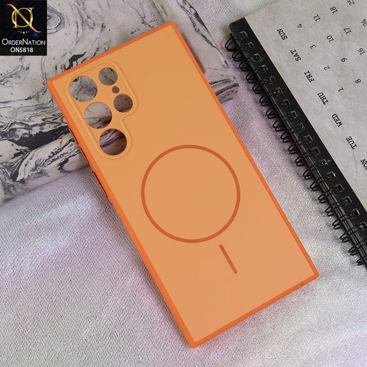 Samsung Galaxy S22 Ultra 5G Cover - Orange - New Premium Quality Silicone MagSafe Case Slim Protective Back Cover