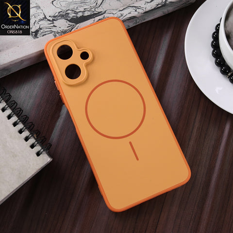 Infinix Smart 10 Cover - Orange - New Premium Quality Silicone MagSafe Case Slim Protective Back Cover