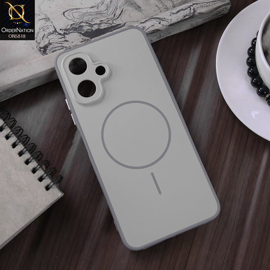 Infinix Smart 10 Cover - Silver - New Premium Quality Silicone MagSafe Case Slim Protective Back Cover