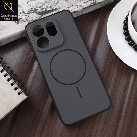 Infinix Hot 50i Cover - Black - New Premium Quality Silicone MagSafe Case Slim Protective Back Cover
