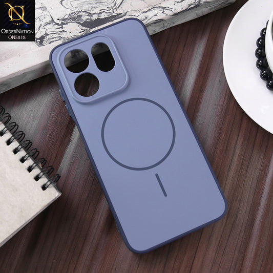 Infinix Hot 50i Cover - Blue - New Premium Quality Silicone MagSafe Case Slim Protective Back Cover