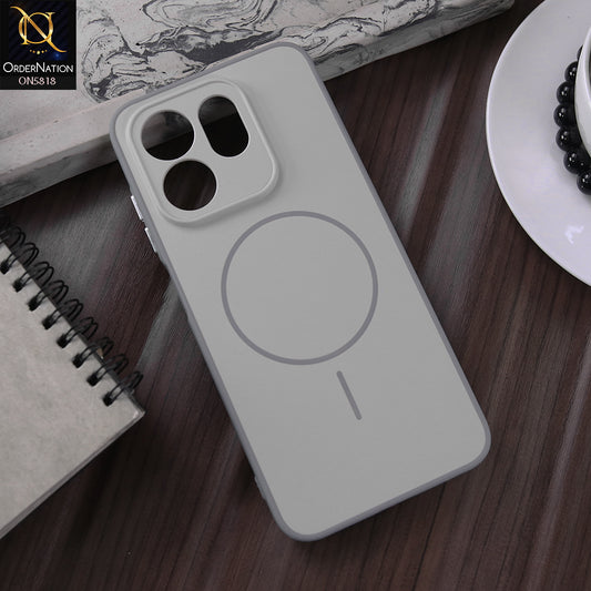 Infinix Smart 9 Cover - Silver - New Premium Quality Silicone MagSafe Case Slim Protective Back Cover