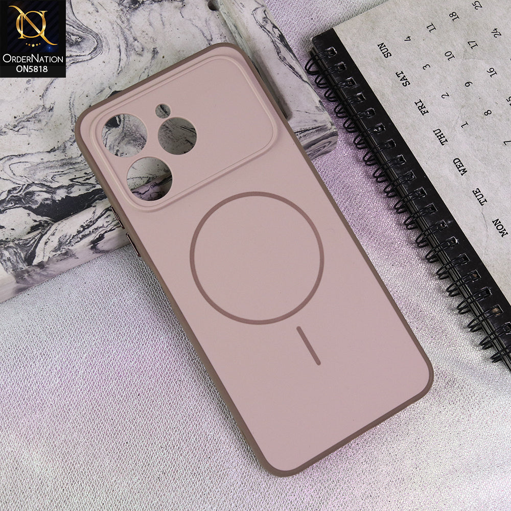 Tecno Spark 40 Cover - Brown - New Premium Quality Silicone MagSafe Case Slim Protective Back Cover