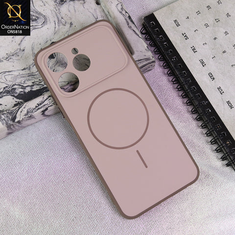 Tecno Spark 40 Cover - Brown - New Premium Quality Silicone MagSafe Case Slim Protective Back Cover