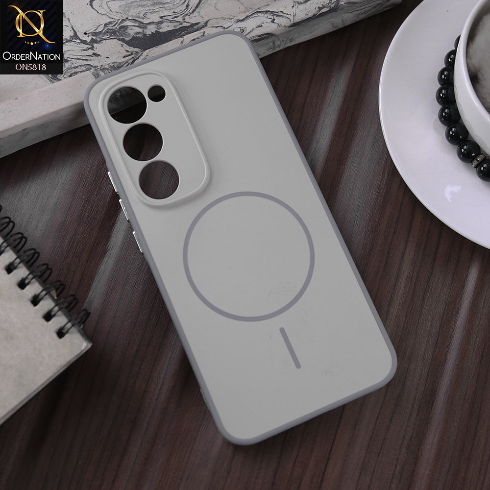 Tecno Spark 40 Pro Plus Cover - Silver - New Premium Quality Silicone MagSafe Case Slim Protective Back Cover
