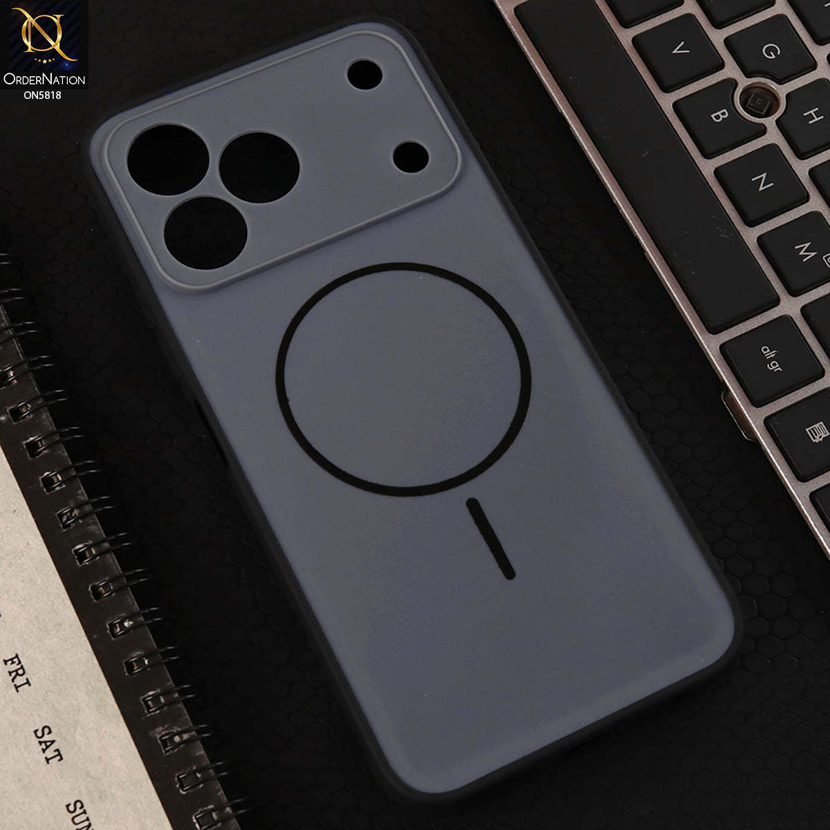 Tecno Spark 50 4gCover  - Black - New Premium Quality Silicone MagSafe Case Slim Protective Back Cover