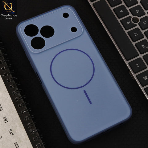 Tecno Spark 50 4g Cover  - Blue - New Premium Quality Silicone MagSafe Case Slim Protective Back Cover