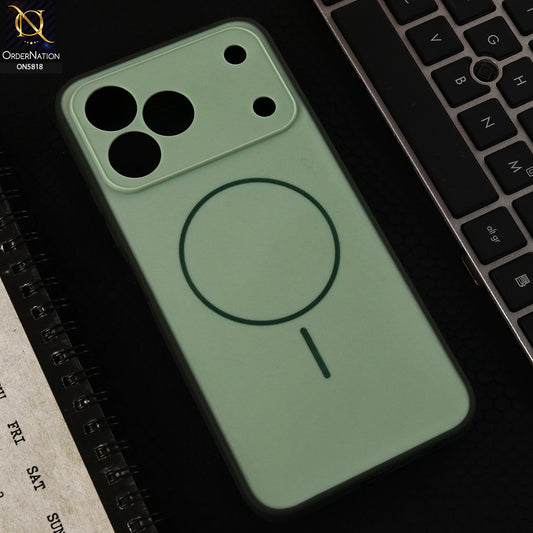 Tecno Spark 50 4g Cover  - Green - New Premium Quality Silicone MagSafe Case Slim Protective Back Cover