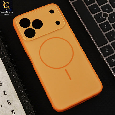 Tecno Spark 50 4g Cover  - Orange - New Premium Quality Silicone MagSafe Case Slim Protective Back Cover
