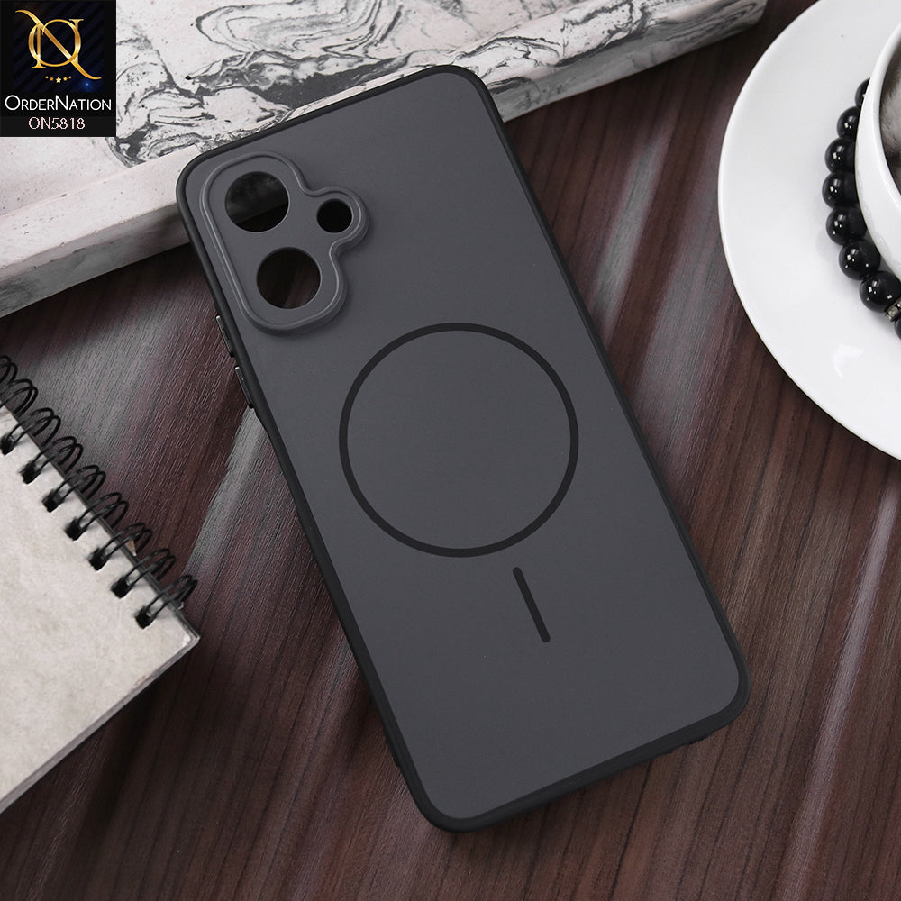 Tecno Spark Go 2 Cover - Black - New Premium Quality Silicone MagSafe Case Slim Protective Back Cover