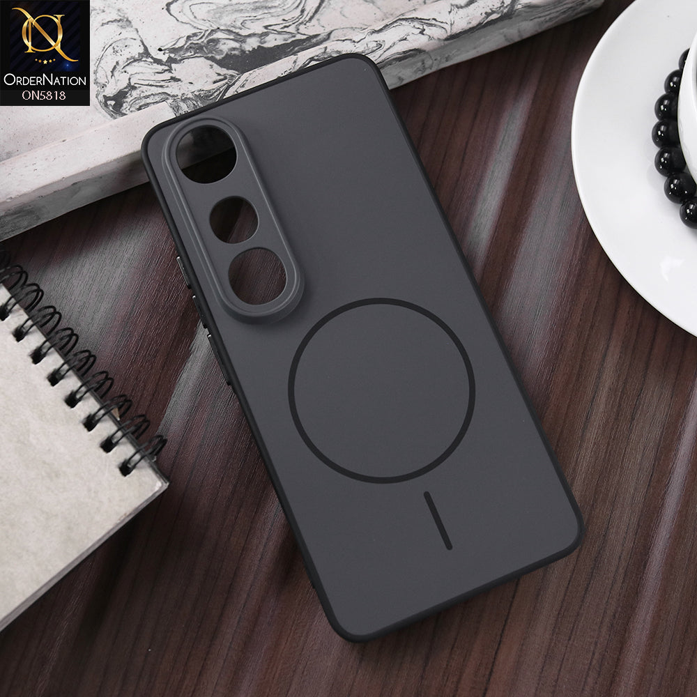 Vivo V50 Lite Cover - Black - New Premium Quality Silicone MagSafe Case Slim Protective Back Cover