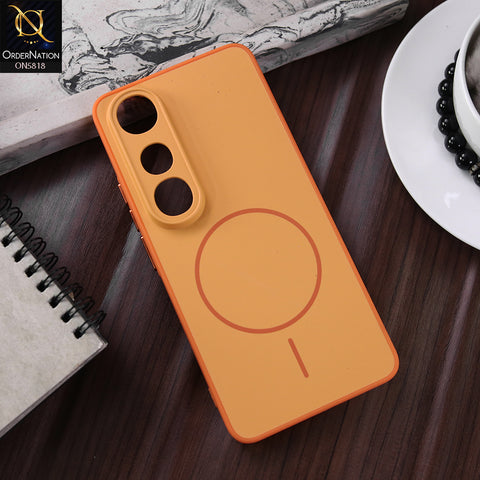 Vivo V50 Lite Cover - Orange - New Premium Quality Silicone MagSafe Case Slim Protective Back Cover