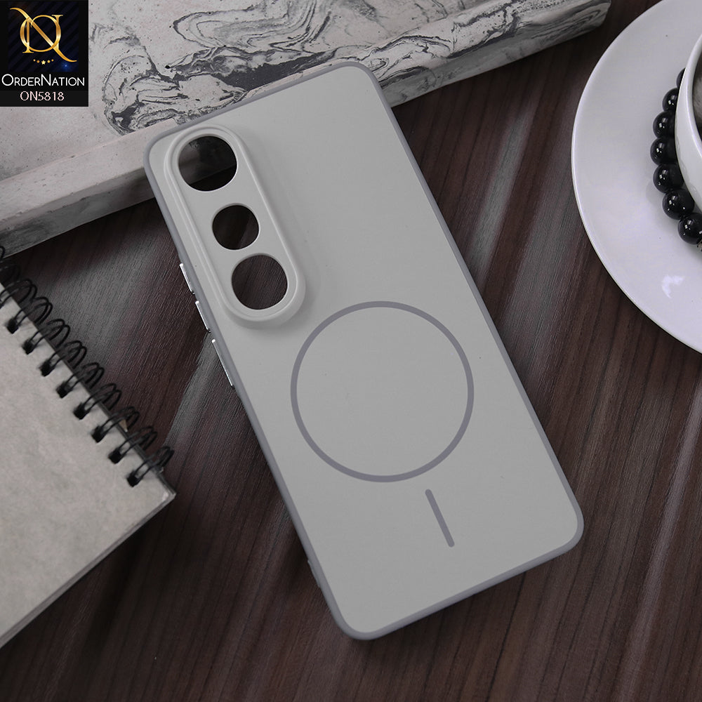 Vivo V50 Lite Cover - Silver - New Premium Quality Silicone MagSafe Case Slim Protective Back Cover