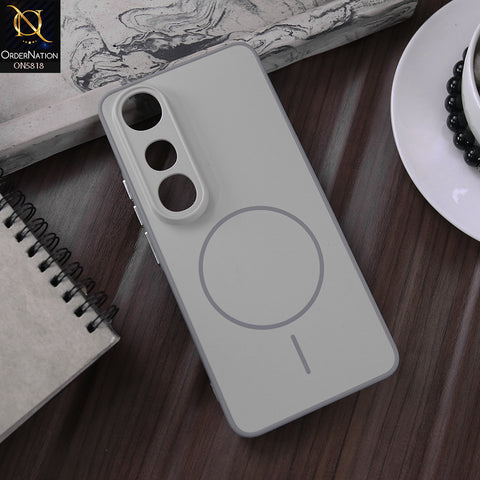 Vivo V50 Lite Cover - Silver - New Premium Quality Silicone MagSafe Case Slim Protective Back Cover