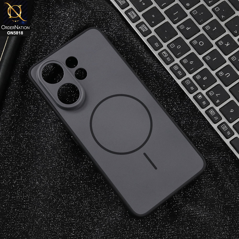Vivo V60 - Black -  New Premium Quality Silicone MagSafe Case Slim Protective Back Cover