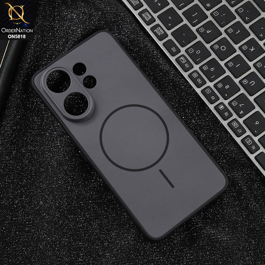 Vivo V60 - Black -  New Premium Quality Silicone MagSafe Case Slim Protective Back Cover