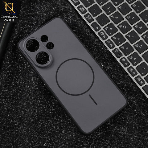 Vivo V60 - Black -  New Premium Quality Silicone MagSafe Case Slim Protective Back Cover