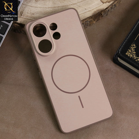 Vivo T4 Pro Cover - Brown -  New Premium Quality Silicone MagSafe Case Slim Protective Back Cover
