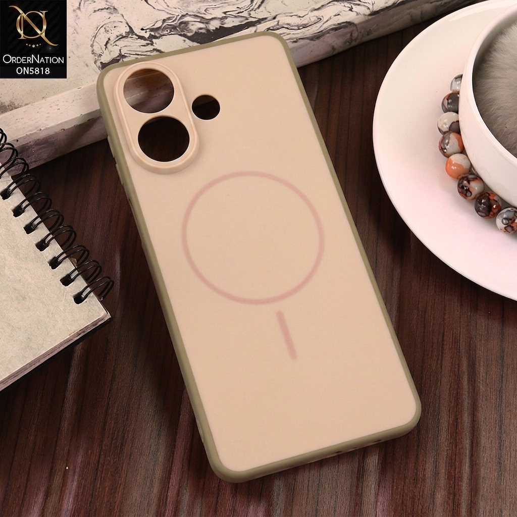 Vivo V60 Lite 4G Cover - Brown - New Premium Quality Silicone MagSafe Case Slim Protective Back Cover
