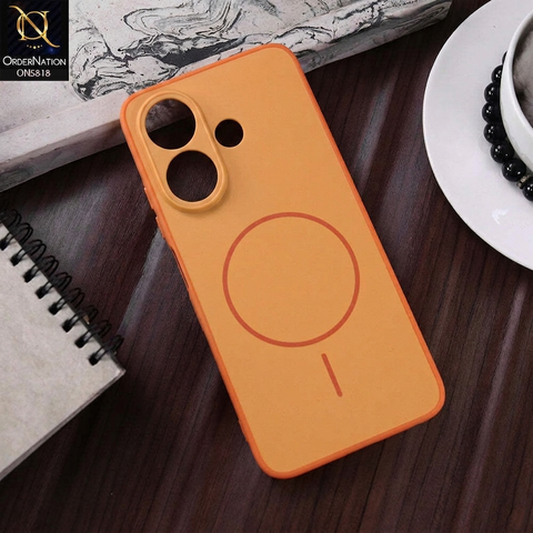 Vivo V60 Lite 4G Cover - Orange - New Premium Quality Silicone MagSafe Case Slim Protective Back Cover