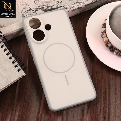 Vivo V60 Lite 4G Cover - White - New Premium Quality Silicone MagSafe Case Slim Protective Back Cover