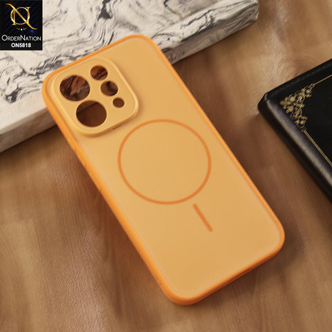 Vivo V70 Cover - Orange - New Premium Quality Silicone Magnetic Case Slim Protective Back Cover