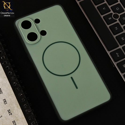 Vivo Y05 Cover  - Green - New Premium Quality Silicone MagSafe Case Slim Protective Back Cover