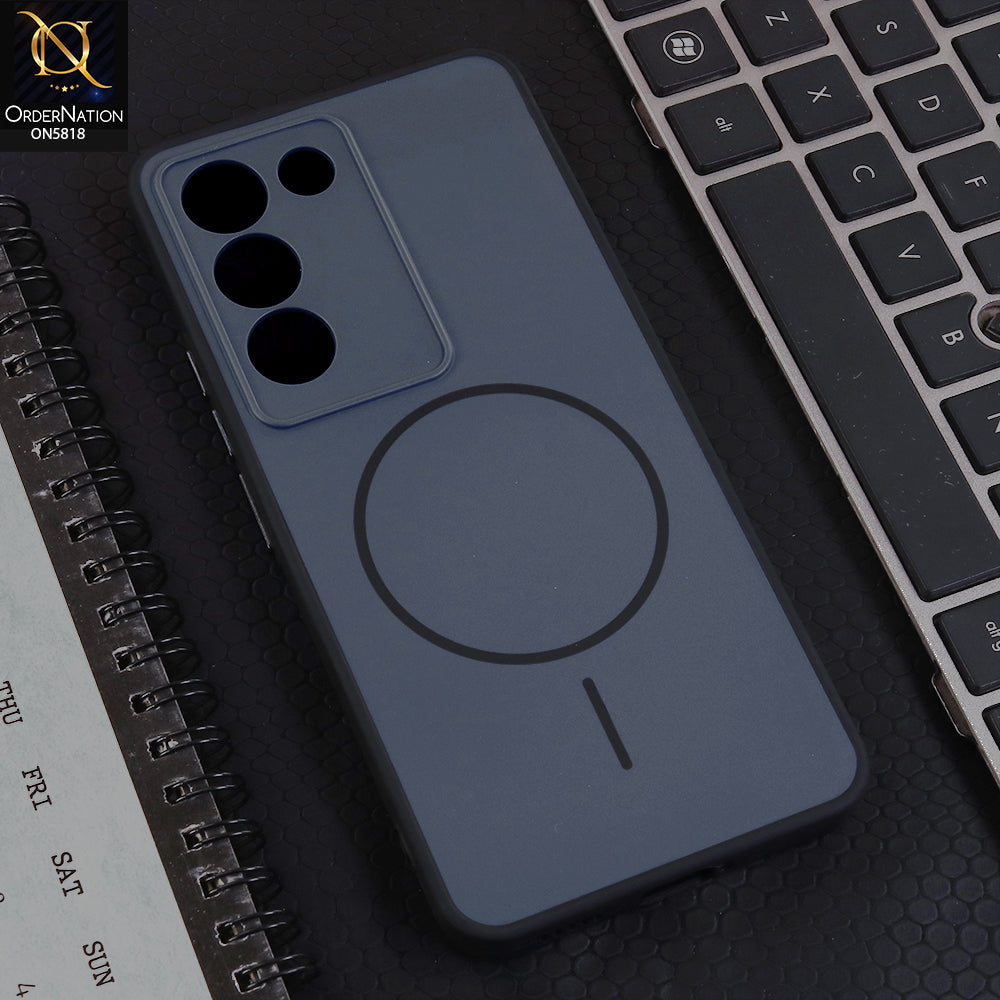Vivo Y100 4G Cover - Black - New Premium Quality Silicone MagSafe Case Slim Protective Back Cover