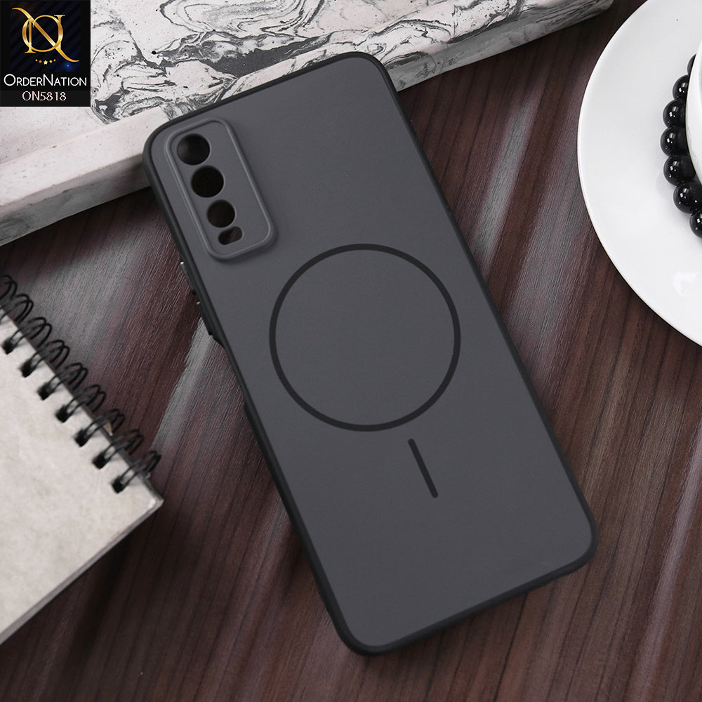 Vivo Y20i Cover - Black - New Premium Quality Silicone MagSafe Case Slim Protective Back Cover