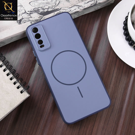 Vivo Y20a Cover - Blue - New Premium Quality Silicone MagSafe Case Slim Protective Back Cover
