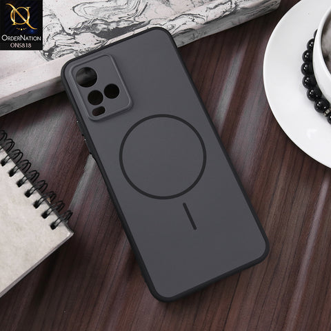 Vivo Y21s Cover - Black - New Premium Quality Silicone MagSafe Case Slim Protective Back Cover
