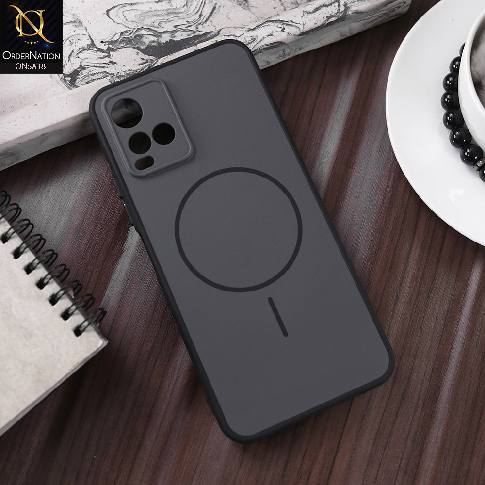 Vivo Y21a Cover - Black - New Premium Quality Silicone MagSafe Case Slim Protective Back Cover