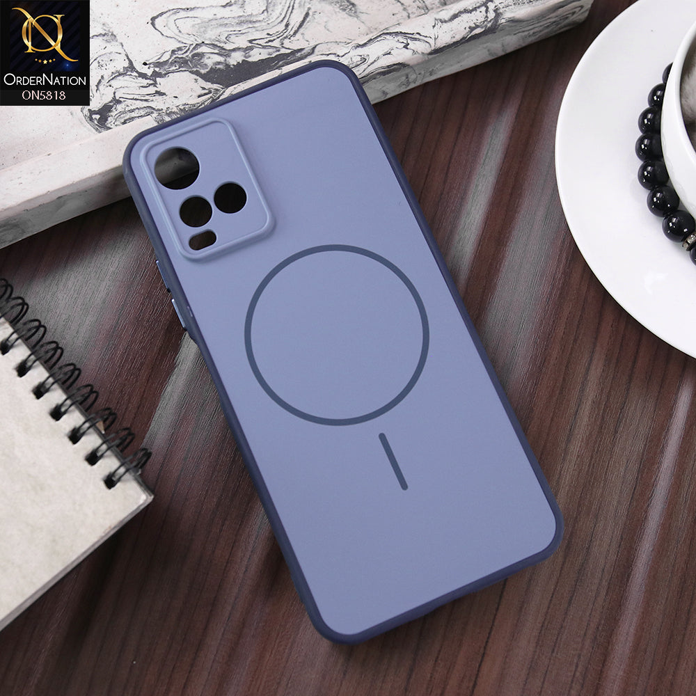 Vivo Y21 Cover - Blue - New Premium Quality Silicone MagSafe Case Slim Protective Back Cover