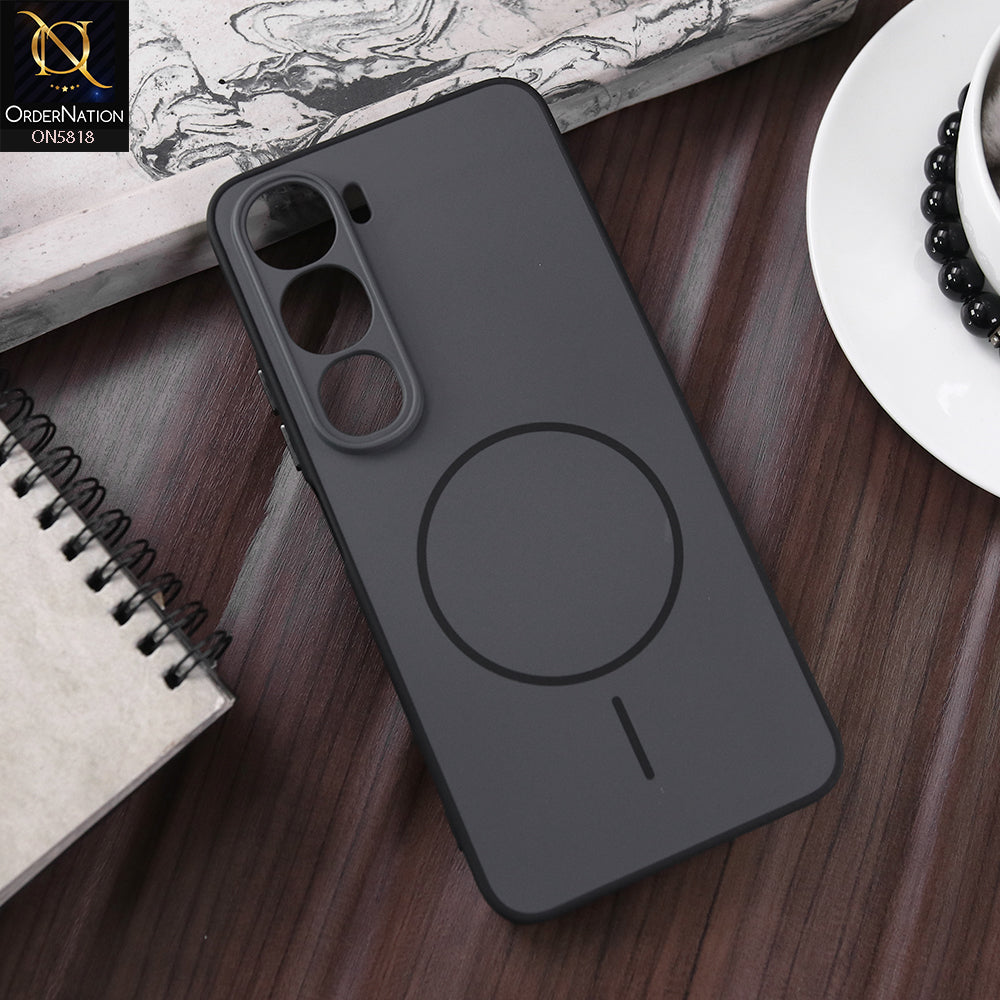 Vivo Y21d Cover - Black - New Premium Quality Silicone MagSafe Case Slim Protective Back Cover